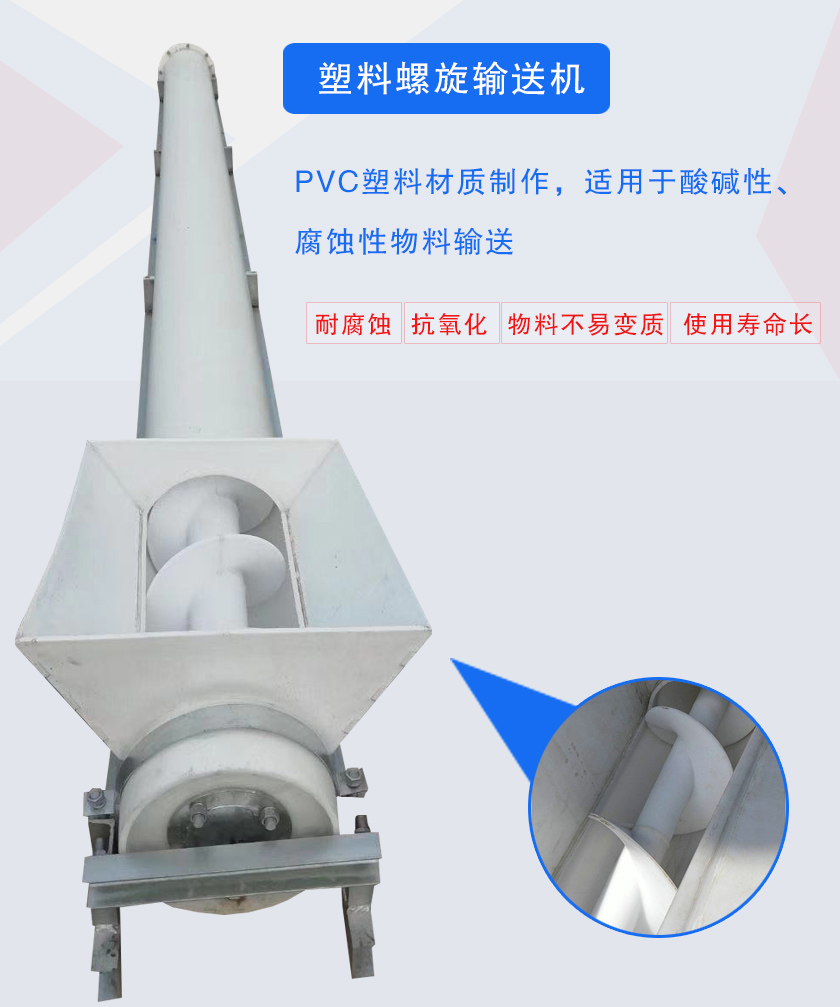 PVC塑料材質(zhì)制作,適用于酸堿性、腐蝕性物料輸送